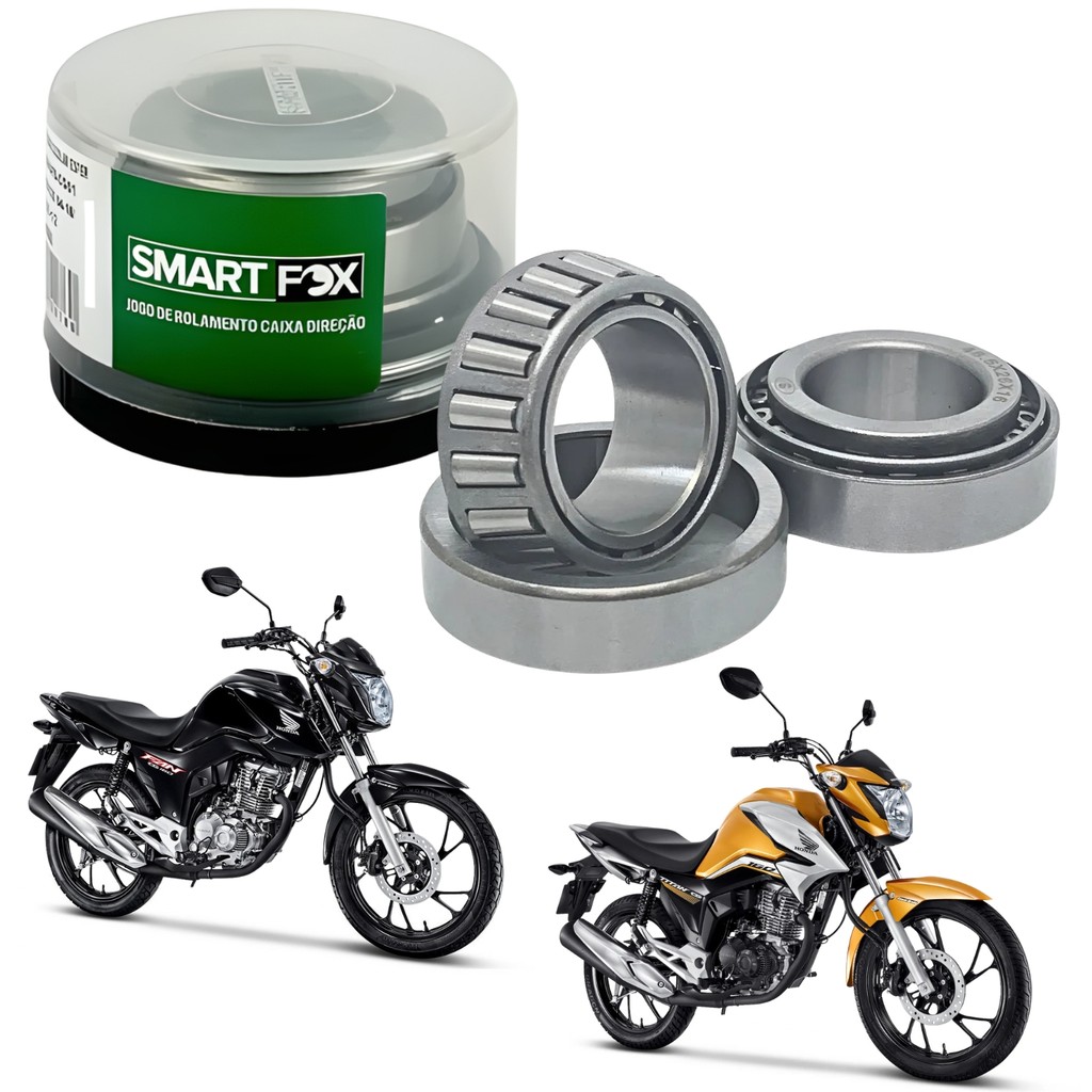 CAIXA DE DIREÇÃO CÔNICO COM ROLAMENTOS SMARTFOX HONDA CG TITAN FAN START 125 150 160