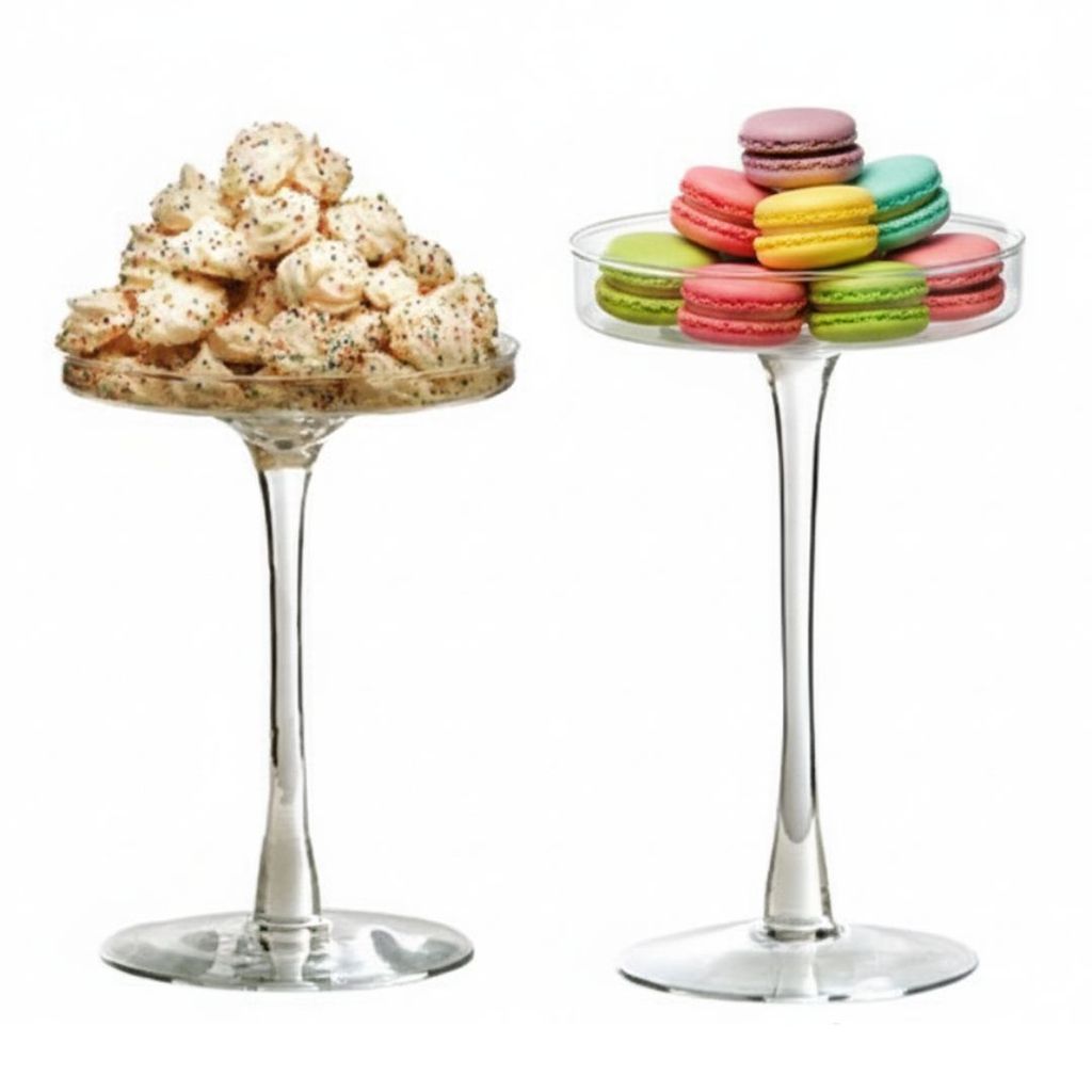 PRATO PARA BOLO DOCES COM PÉ ALTO BOLEIRA EM VIDRO em Oferta na Shopee