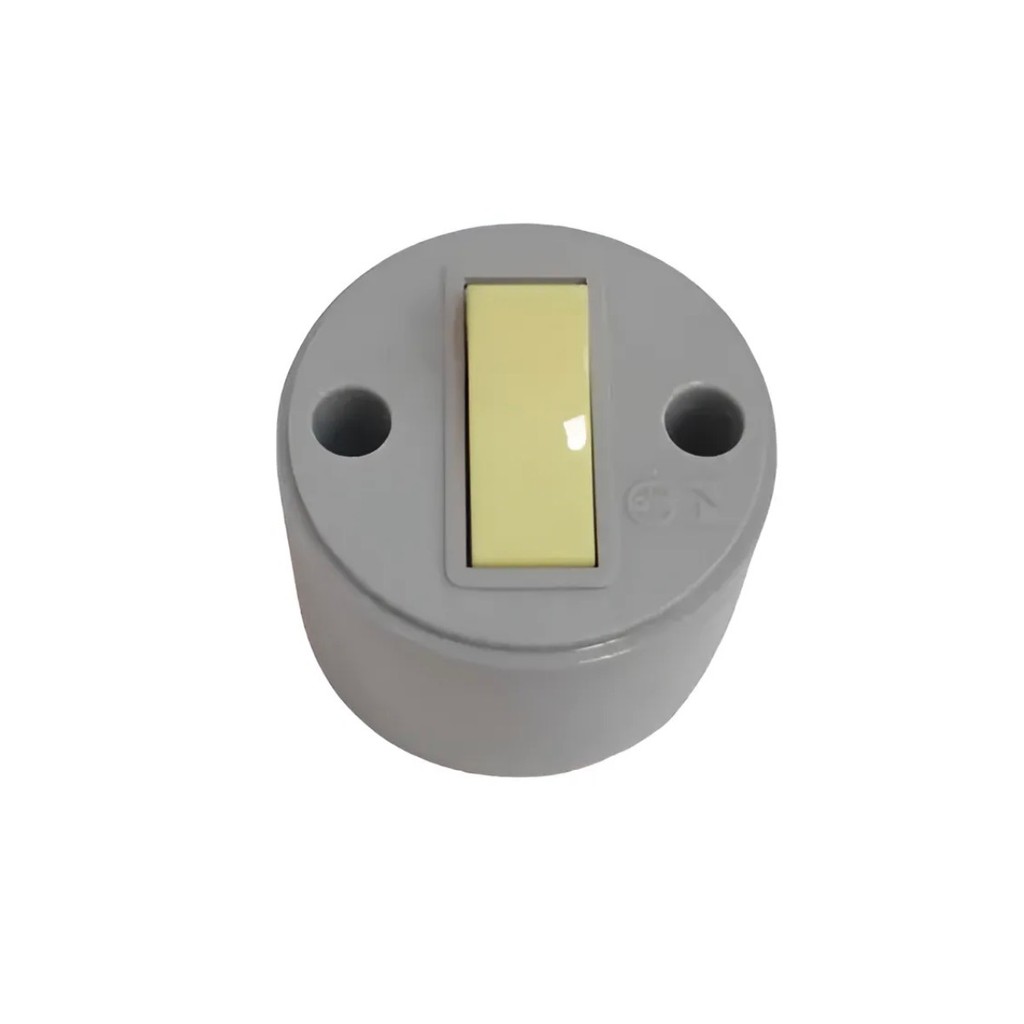 Interruptor Simples Sobrepor 10a Perlex Cinza