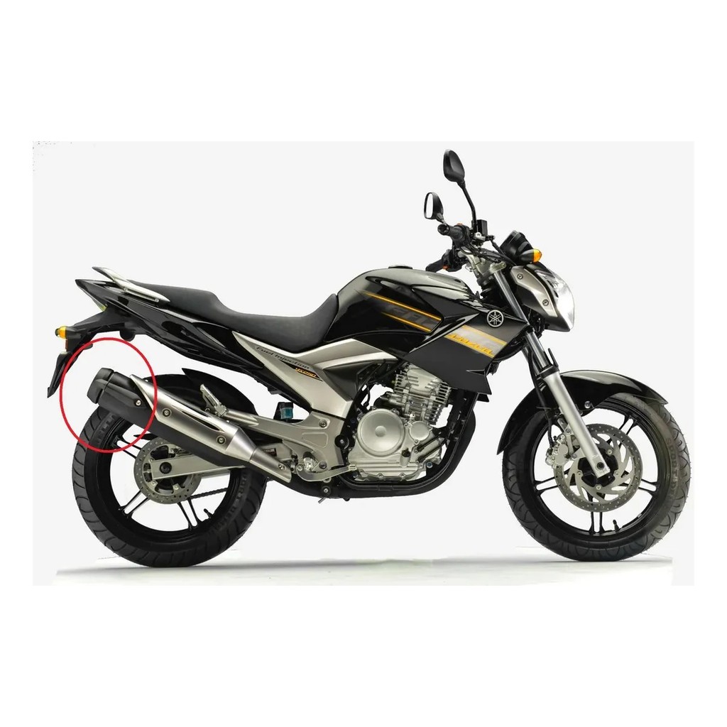 Protetor Escapamento Fazer 250 2011 A 2017 Ponteira 2 Partes — imagem 2 de 2