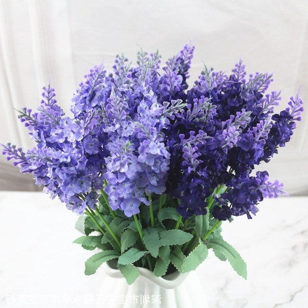 plantas artificial decoração flores artificiais para decoração Estilo Pastoral única simulação lavanda decoração de casa