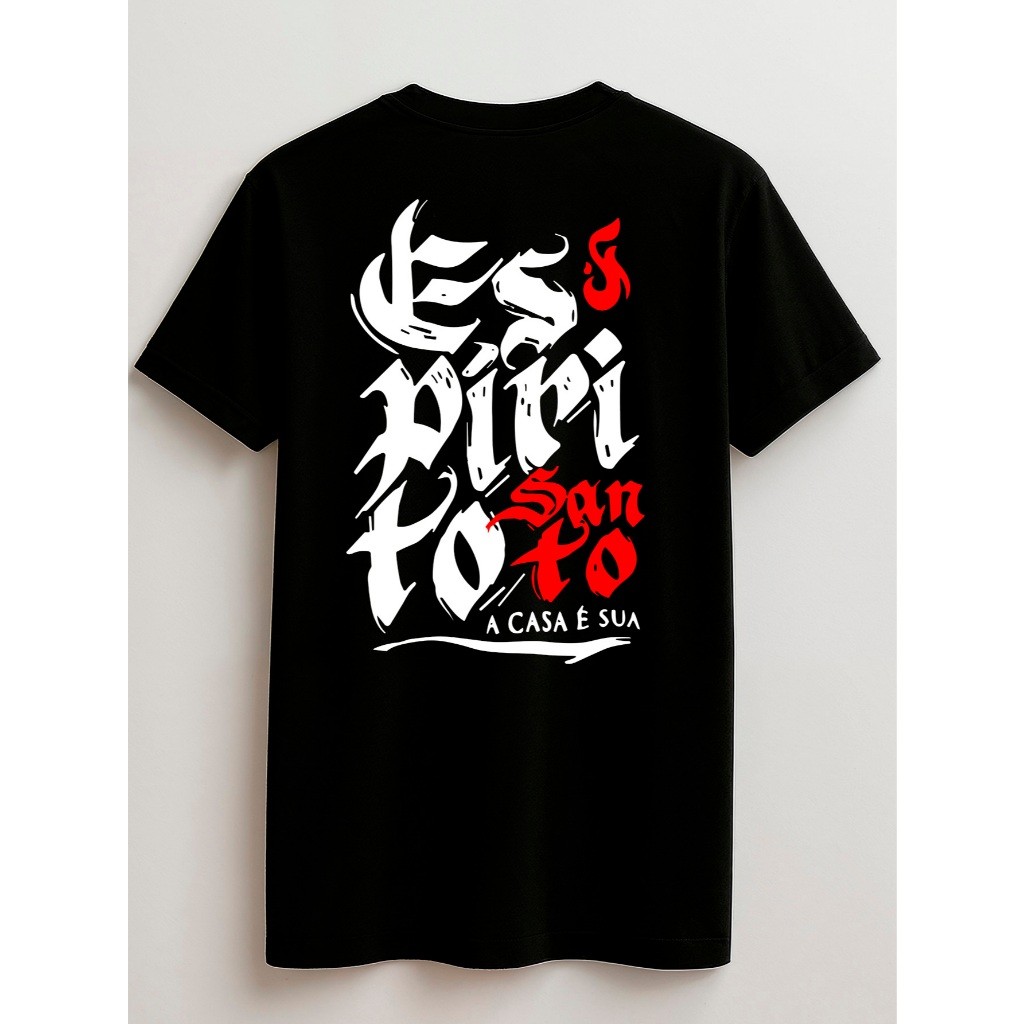 Camiseta Espiríto Santo Juvenil e Infantil 2 ao 16 anos Gospel