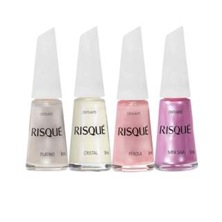 Kit Esmalte Risqué Cintilante 4 Cores Brilho Perolado 8ml em Oferta na Shopee
