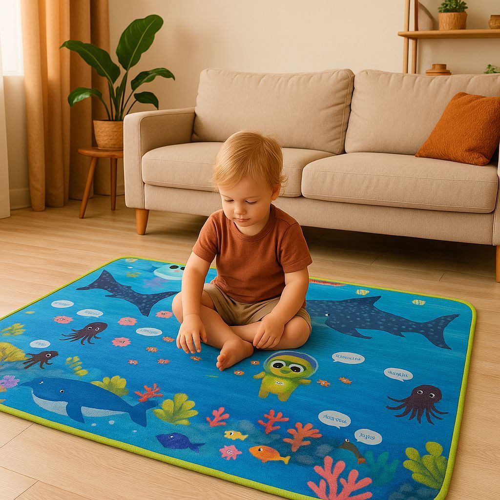 Kit Tapete Térmico Infantil Dupla Face 2 em 1 + Bolsa 0,90m x 1,20m | Conforto para Crianças