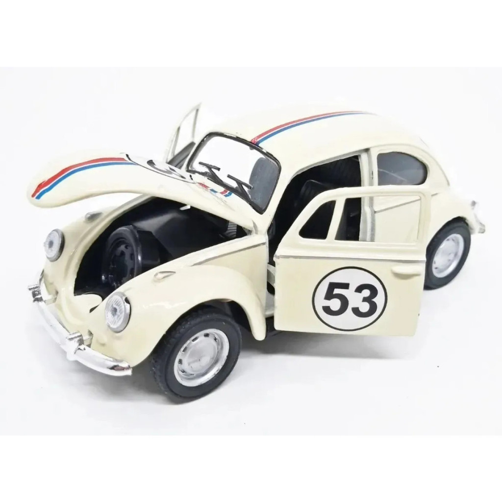 Carrinho Fusca Ferro Fricção Metal Miniatura Herbie 53 Cor