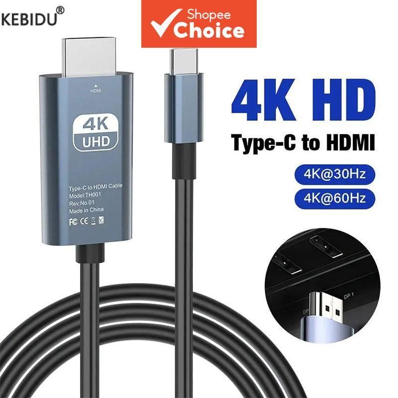 Cabo 60Hz Type C Para HDMI Adaptador De Ultra Alta Velocidade USB Smartphone Tablet Pro