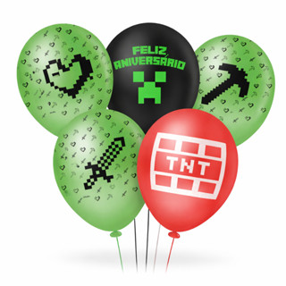 Balão Pixels Video Game N10 - Sortido - 25 unid - Pic Pic em Oferta na Shopee