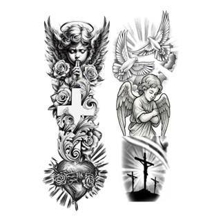 2 Tatuagem Temporária Falsa Anjos Grande 10x27 em Oferta na Shopee