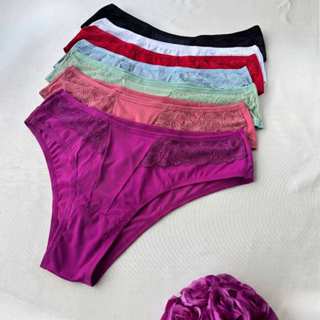 Kit Calcinha Plus Size c/ Renda Cintura Alta Senhora Gestante Pós Parto em Oferta na Shopee