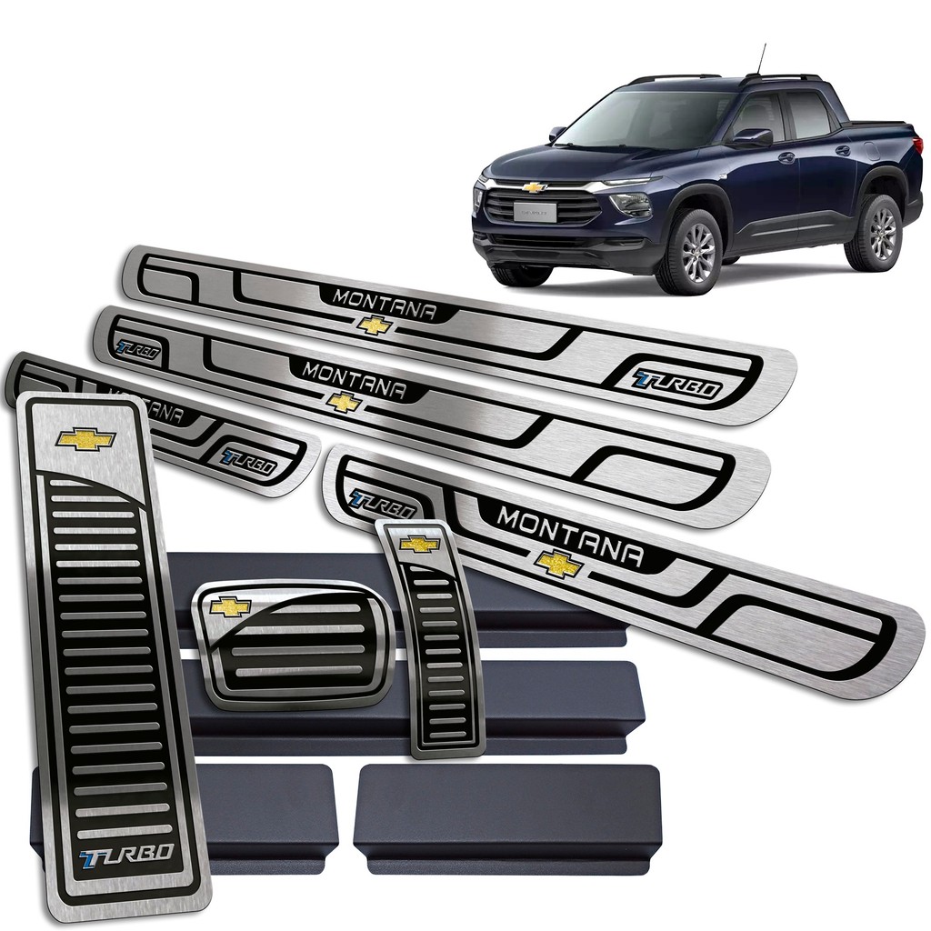 Kit Soleira Pedaleira Descanso Montana turbo 2023 até 2025 B.Relevo