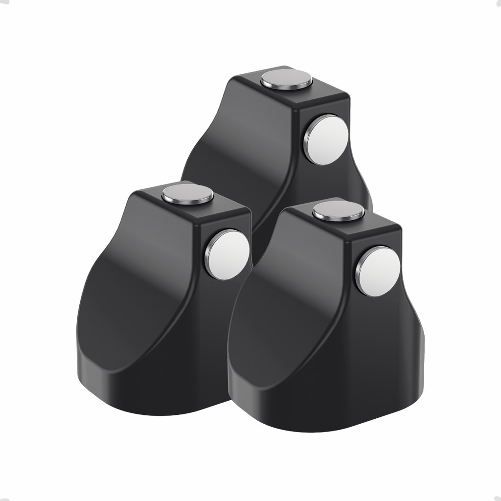 Kit 3 Trava Porta Magnetico Fixador Piso Parede Preto Stam