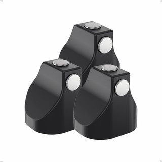 Kit 3 Trava Porta Magnetico Fixador Piso Parede Preto Stam