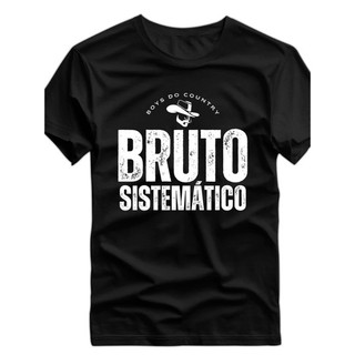 Camiseta Masculina Bruto Sistemático 100% Algodão Caminhada Passeio Academia Festas Balada