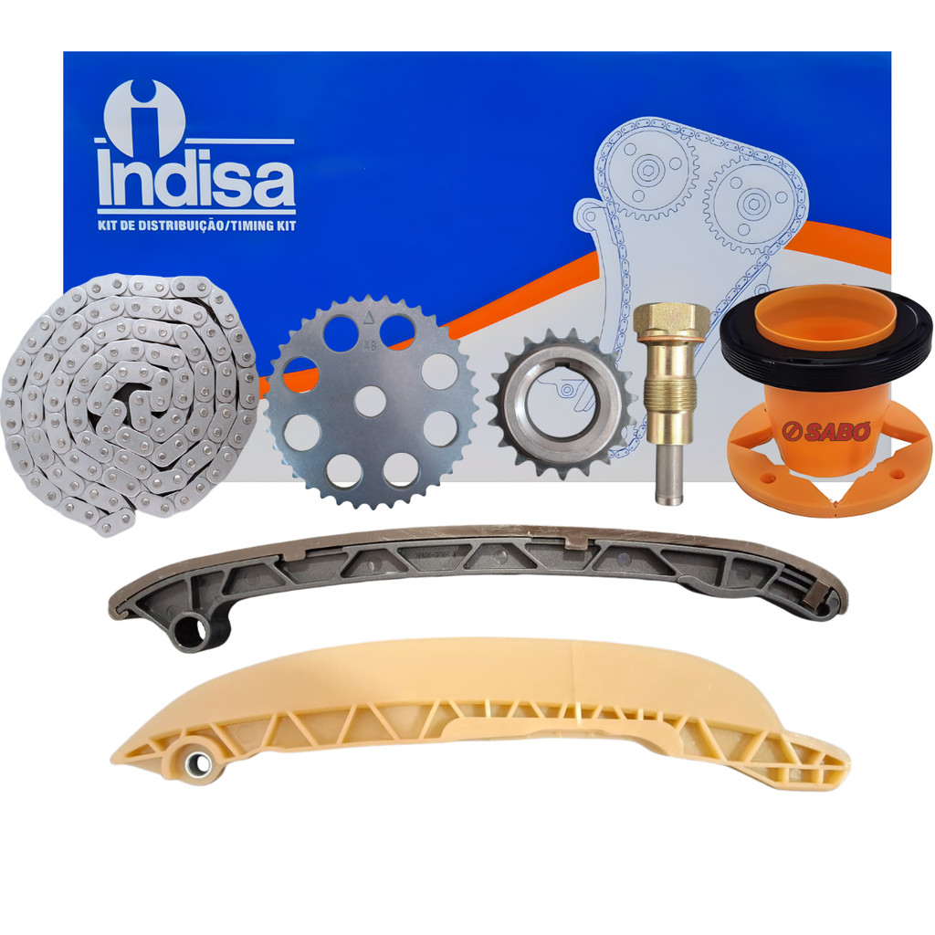 Kit Corrente Do Comando com Retentor Dianteiro do Virabrequim Ford Motores Zetec Rocam 1.0 e 1.6