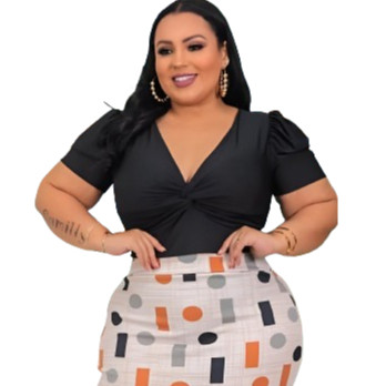 Blusa cropped feminino plus size GG suplex 46 a 50 modelo curve em Oferta na Shopee