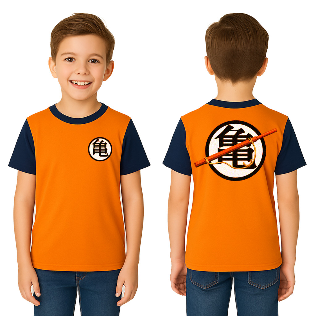Camiseta Infantil Dragon Ball Goku Manga Curta 100% Algodão em Oferta na Shopee