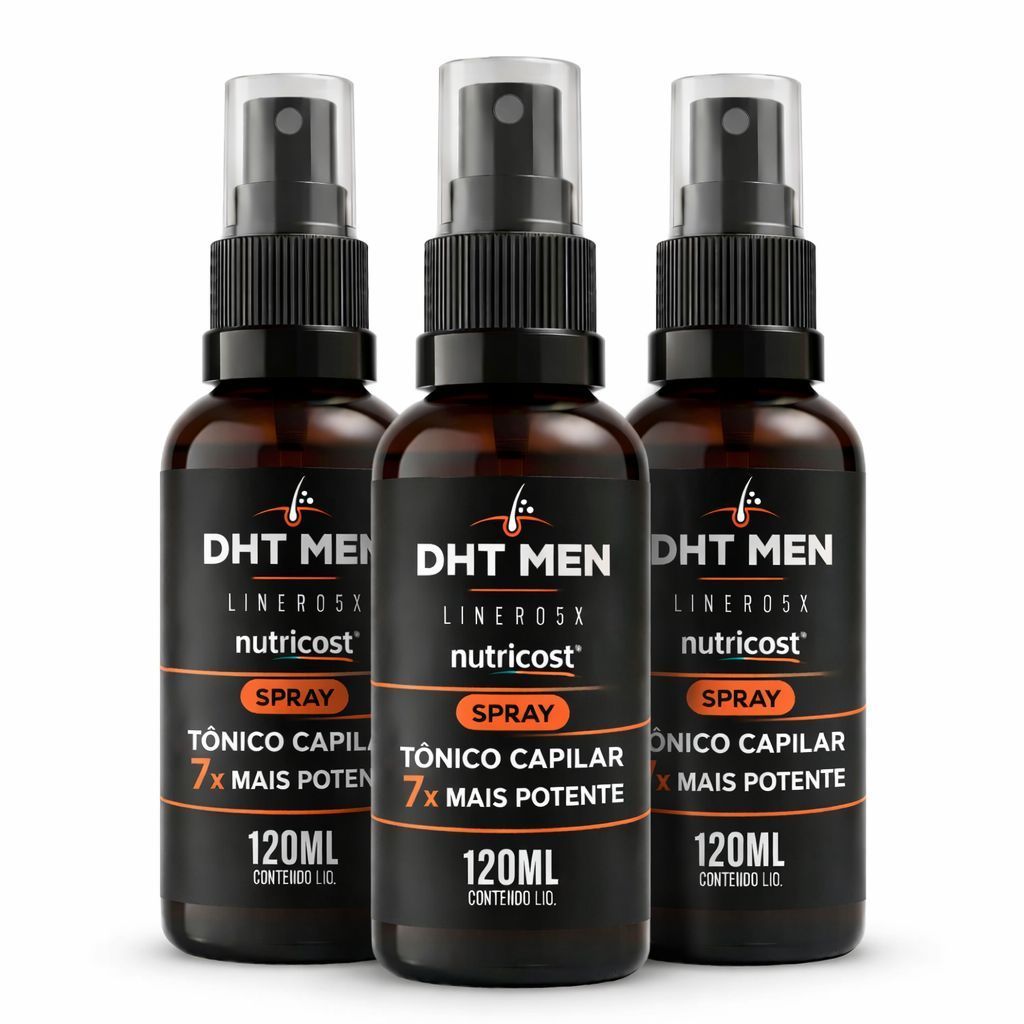 3 Tônico Capilar DHT Men 120 ml Spray - Uso Contínuo em Oferta na Shopee