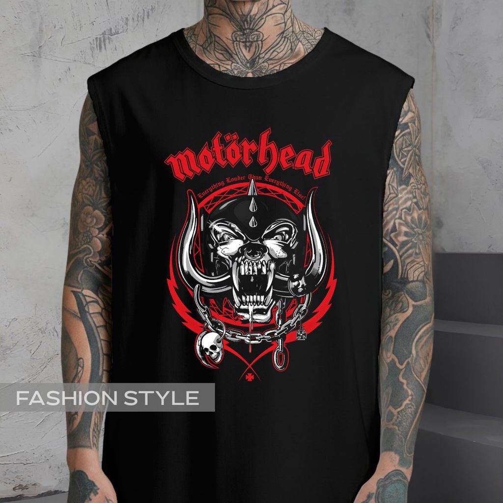 Regata Motörhead Snaggletooth Estampa Warpig Louder Than Everything Else Heavy Metal Rock N Roll Lemmy Kilmister Caveira