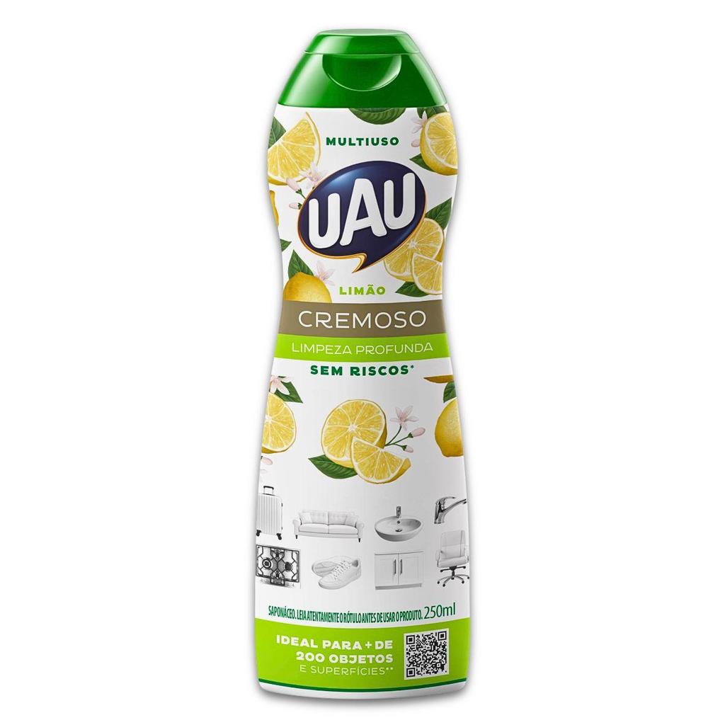 Saponáceo Cremoso UAU Limão 250ml em Oferta na Shopee