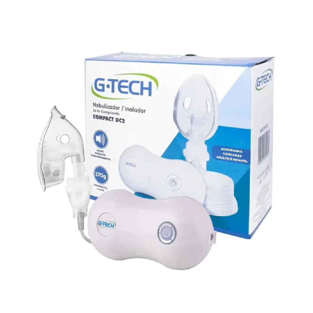 Inalador Nebulizador de Ar Comprimido Compressor Compact DC2 Branco 100V/240V - Gtech