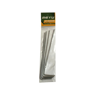 Kit Conjunto de Estacas para Barraca Gazebo Toldo Rede Lona 12cm Kit 4 Unidades Ferro Fixador Chão