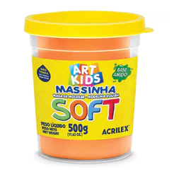 Massa de modelar Soft 500g Laranja 105 Acrilex