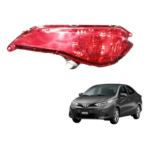Lanterna Luz Neblina Esquerda Yaris Sedan 2022 2023 Esquerdo/motorista Vermelho