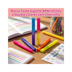 Marca Texto Gigante Infinity - Double 2 Cores Com Cheirinho / BRW