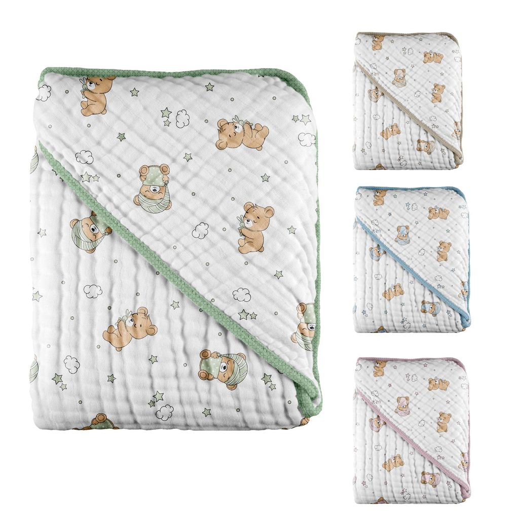 Toalha para Bebê Soft com Capuz de Canto 70 x 70 Pixuxu