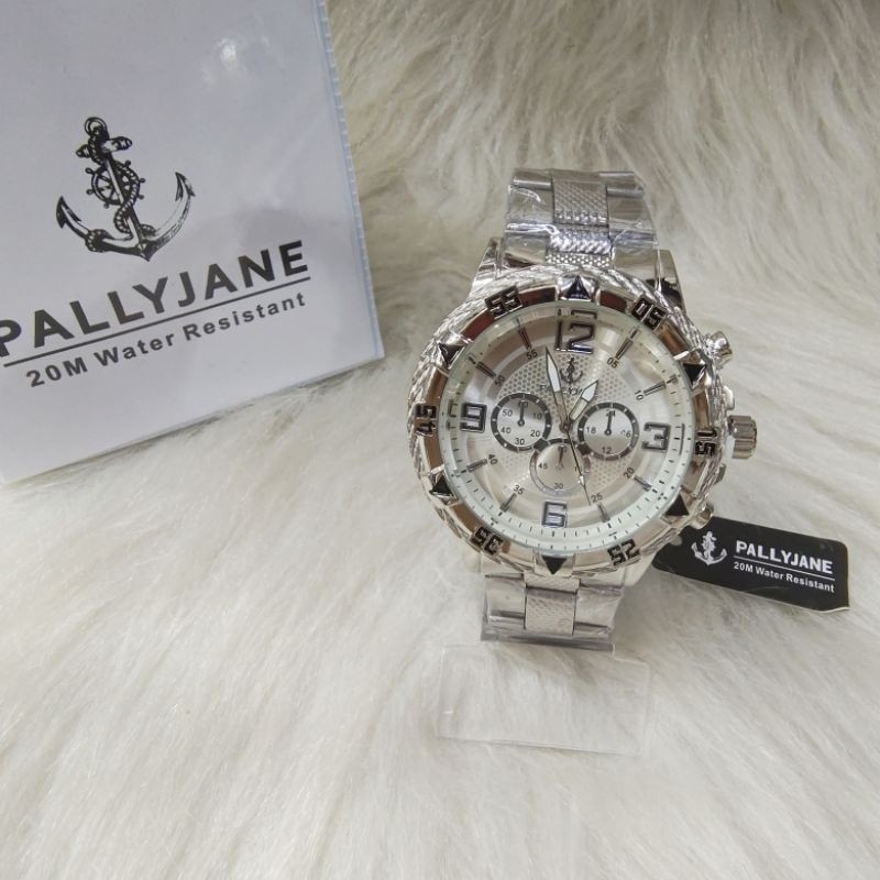 Relógio pallyjane masculino resistência d'água Homem relógio de pulso de aço inoxidável Quartzo