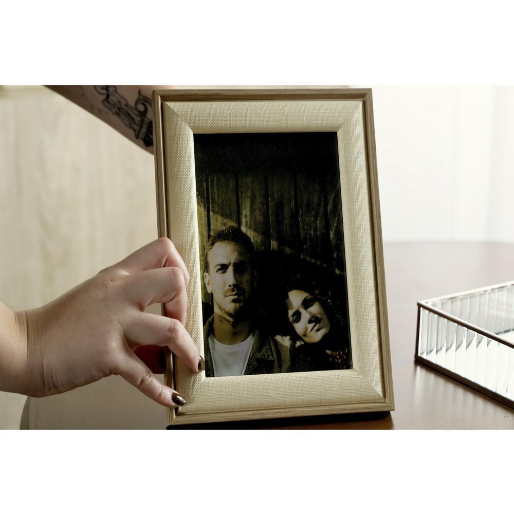 Porta-Retrato Lyor de Mdf Bege 13cm x 18cm em Oferta na Shopee