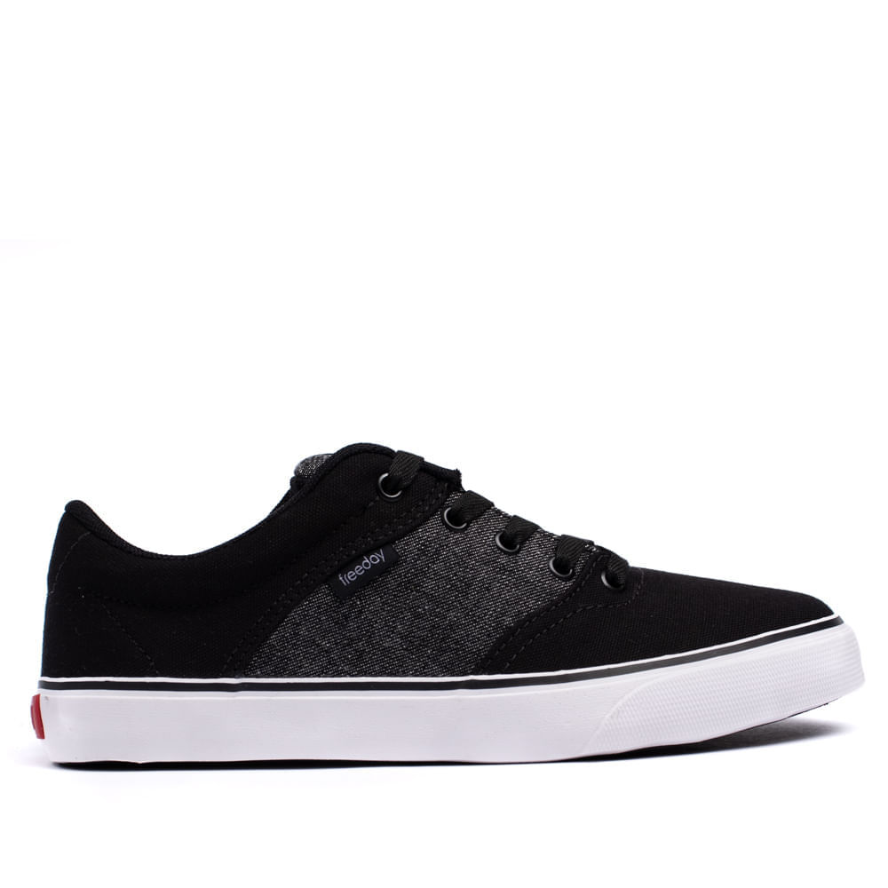 Tênis Masculino Freeday Flip Eco Lona Preto/branco em Oferta na Shopee