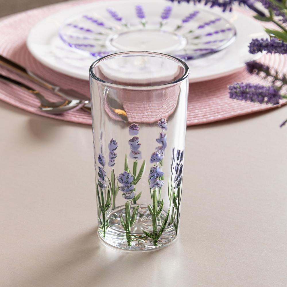 Copo Alto Lyor Lavanda Hand Painting 330ml Cristal em Oferta na Shopee