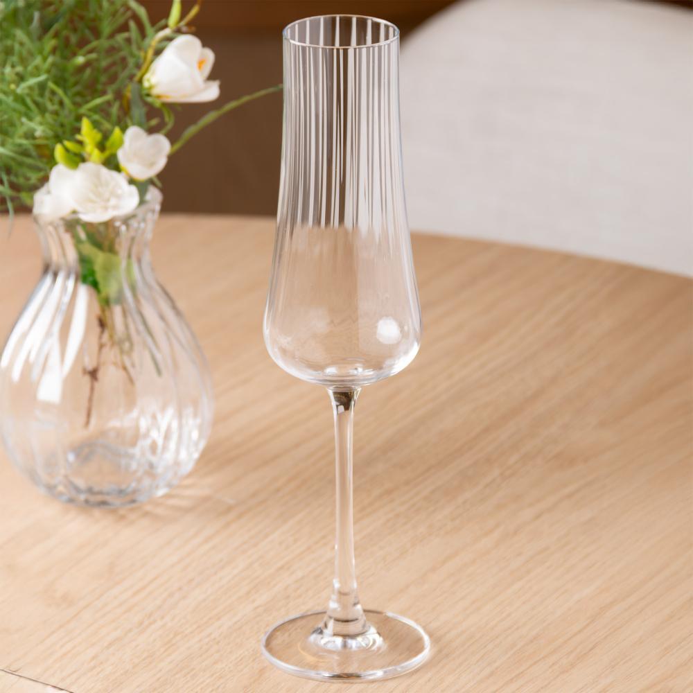 Taça para Champagne Iduna Optic 250ml Cristal Ecológico Lyor