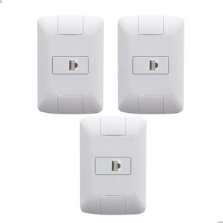 Kit 3 Tomada RJ45 Embutir Parede 4X2 Branca Aria Tramontina