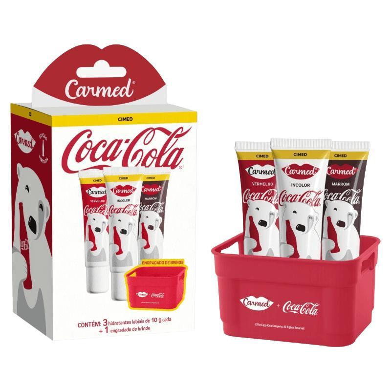 {Novidade} Hidratante Labial Carmed Coca-Cola - 3 hidratantes Labial + Engradado - entre outros escolha seu Gloss Labial