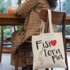 Bolsa Ecobag Ecologica Feminina Desenho Fisioterapia Profissão Sacola Estilosa e espaçosa