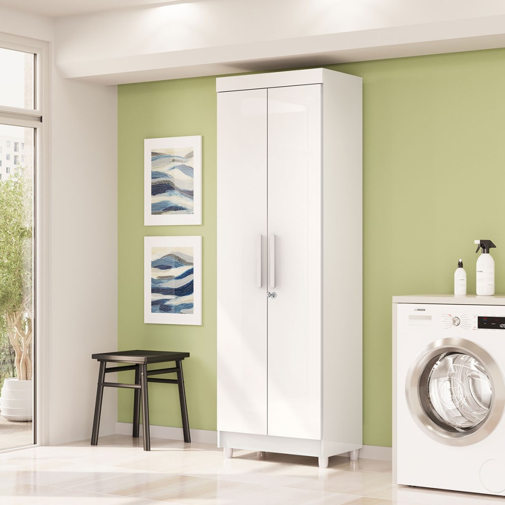 Armário Multiuso Malta 2 Portas 5 Prateleiras em Oferta na Shopee