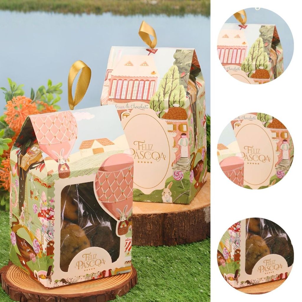 10 EMBALAGEM PARA LEMBRANCINHA COM VISOR VILA ENCANTADA 5538 ( PASCOA JANGO 2026 )