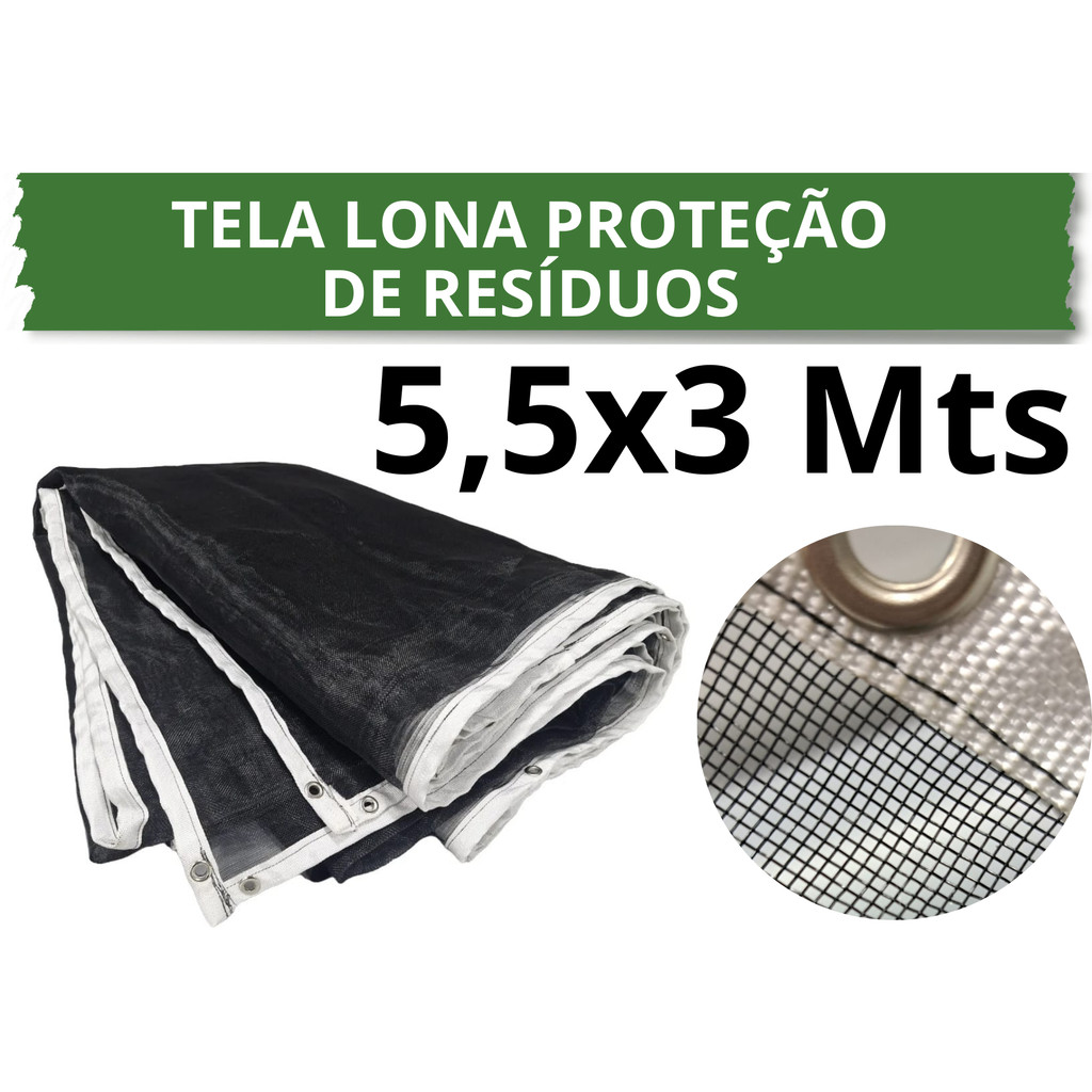 TELA DE PROTEÇÃO PARA RESÍDUOS, CAÇAMBA, CAMINHÃO, CAÇAMBA BASCULANTE, CARGA DE CAMINHÕES, BITREM, SUCATA 5,5x3 Mts