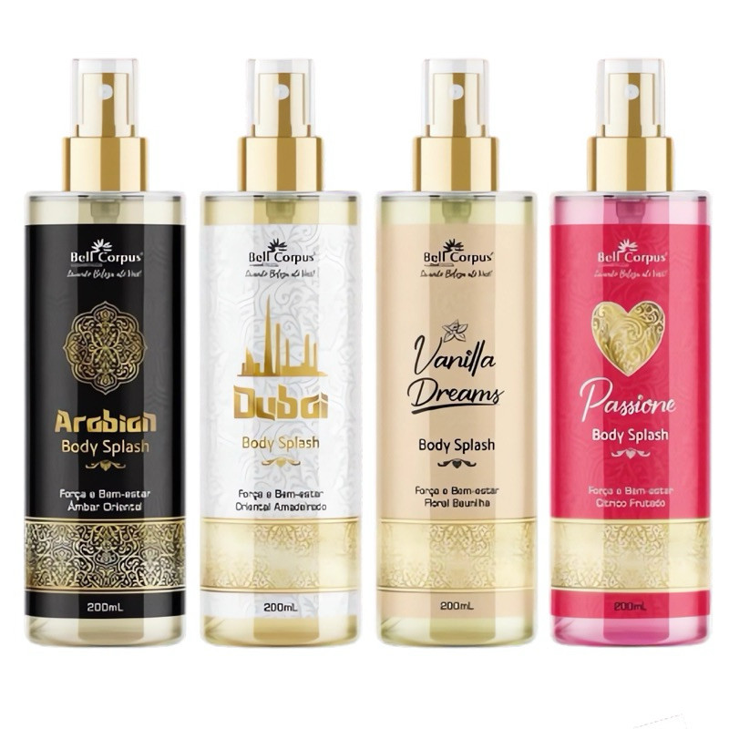 Body Splash Bell Corpus 200ml Original – Perfume Spray Corporal Longa Duração e Projeção • Lançamento