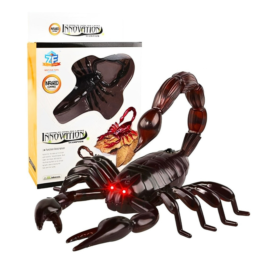 Brinquedo Escorpião Preto de controle remoto C/ Luz - Castela em Oferta na Shopee