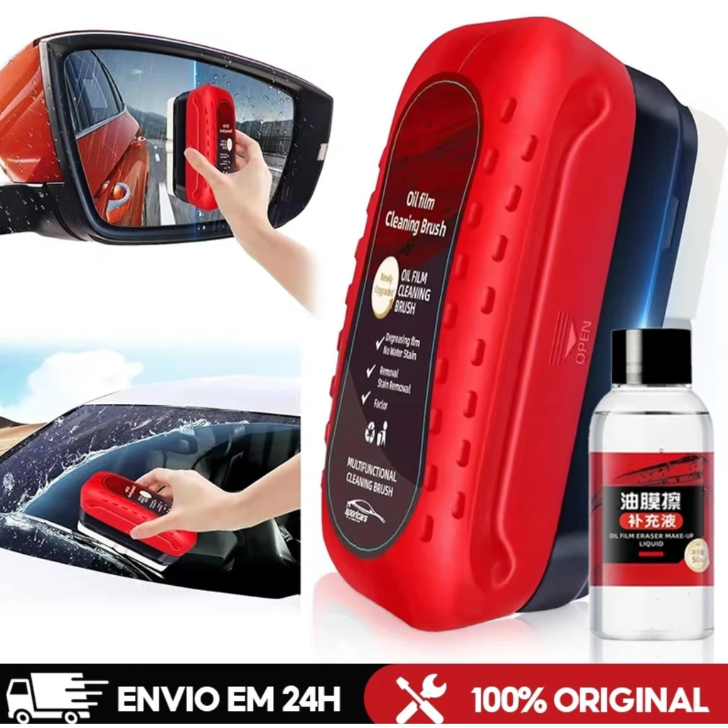 Removedor De Filme De Óleo De Vidro De Carro Pára-Brisa Evita Chuva E Nevoeiro Limpador Esponja bom em Oferta na Shopee