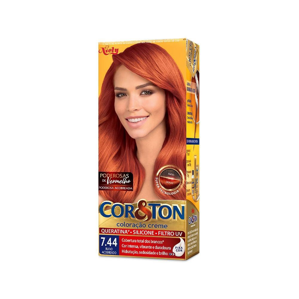 Tinta Cor e Tom 125g 7.44 Ruivo Cobre em Oferta na Shopee