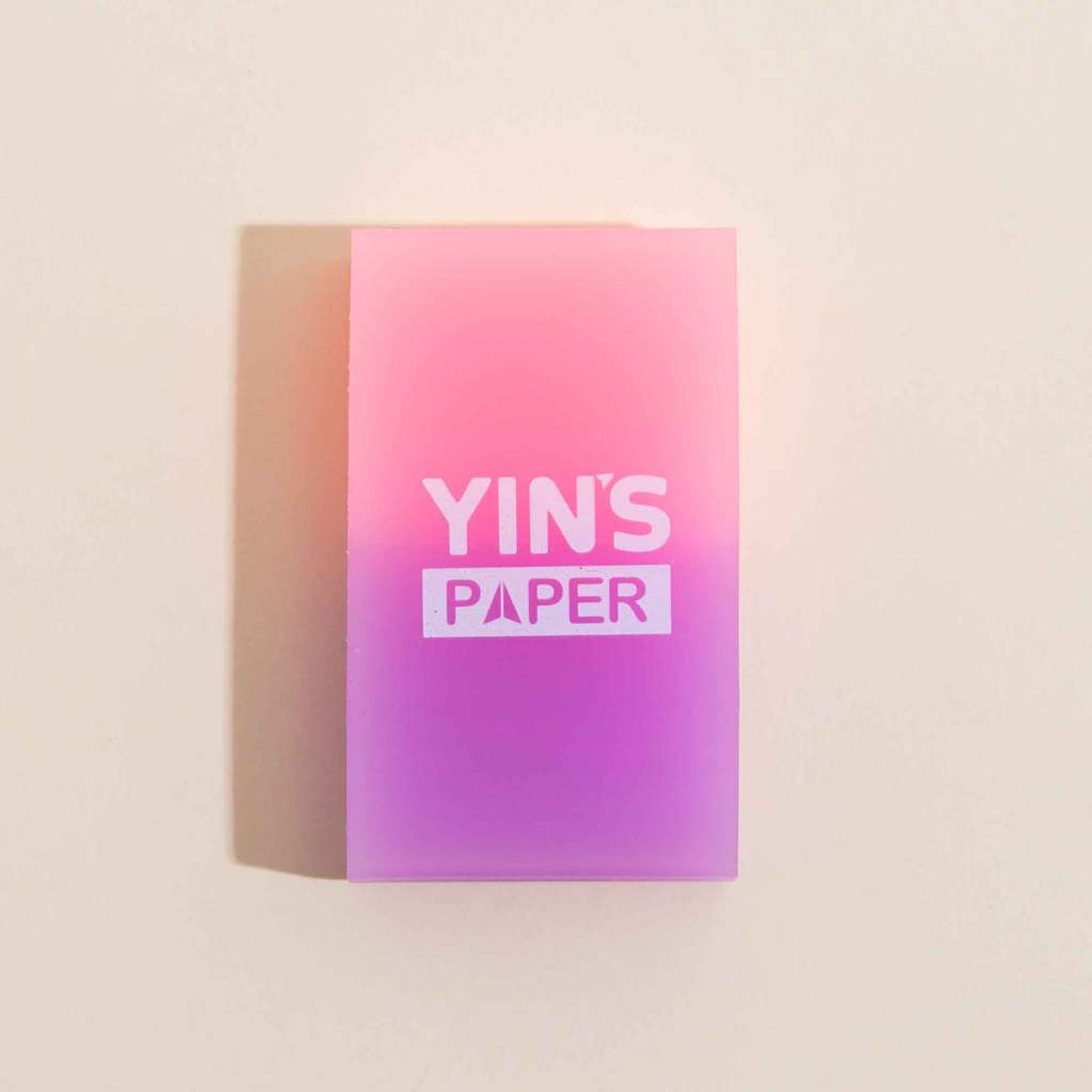 Borracha Escolar Duo Degradê Lilás E Rosa - Yin's Paper  -