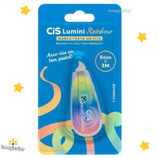 Marca Texto em Fita CiS Lumini Rainbow - Cor Pastel | Fita Decorativa Colorida, Marca Texto para Bíblia, Folhas Finas em Oferta na Shopee
