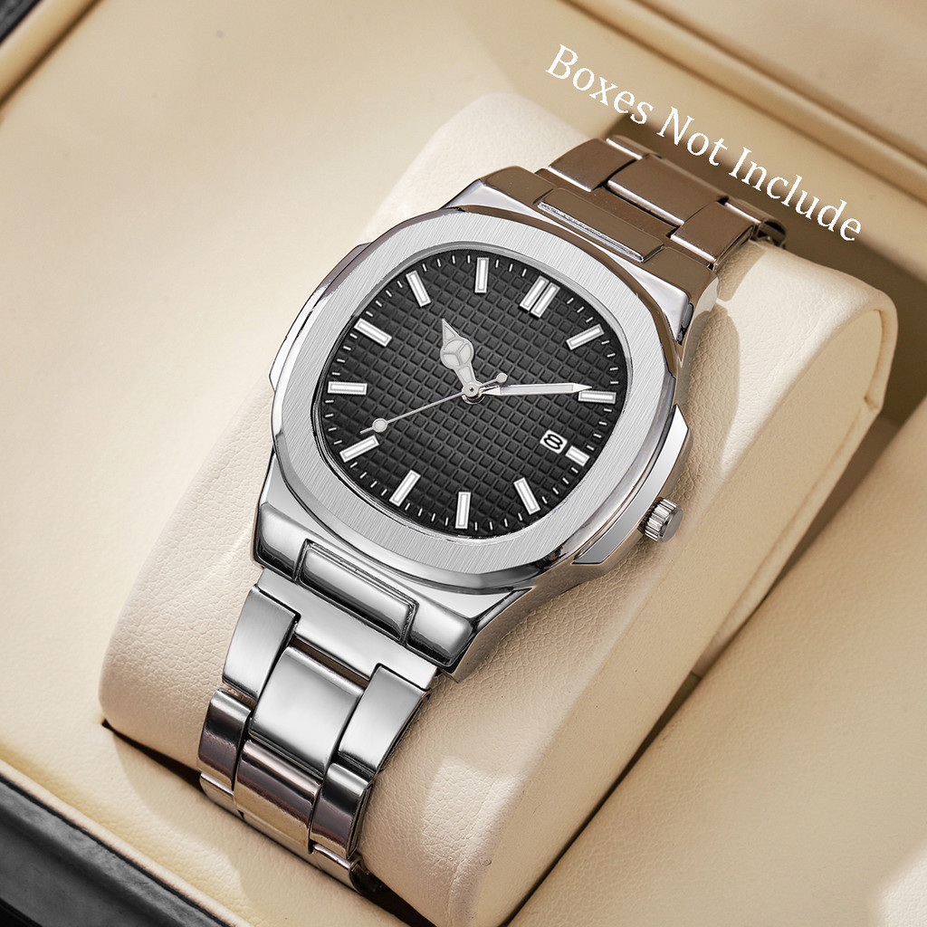 Relógio Masculino e Feminino Grife Quartzo Inox Prata Com Caixa