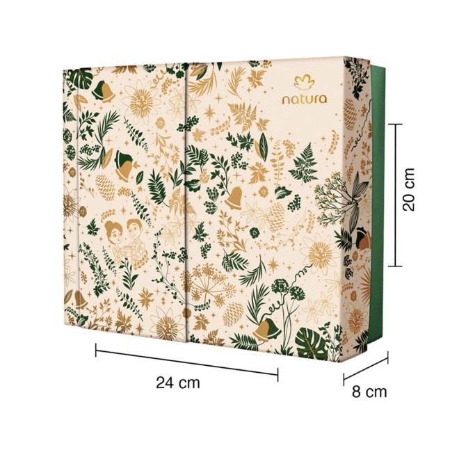 Caixa de Presente Com Berço Ilia Natura Kit 5 Unid