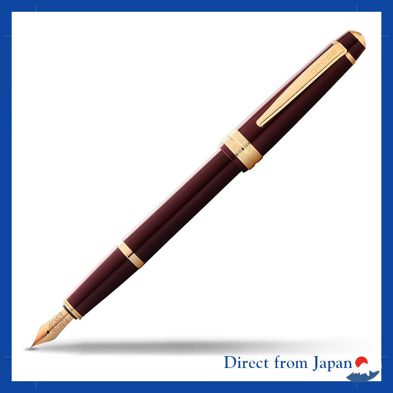 CROSS Fountain Pen F Fine Burgundy Gold Plate AT0746-11FF Authentic Imported