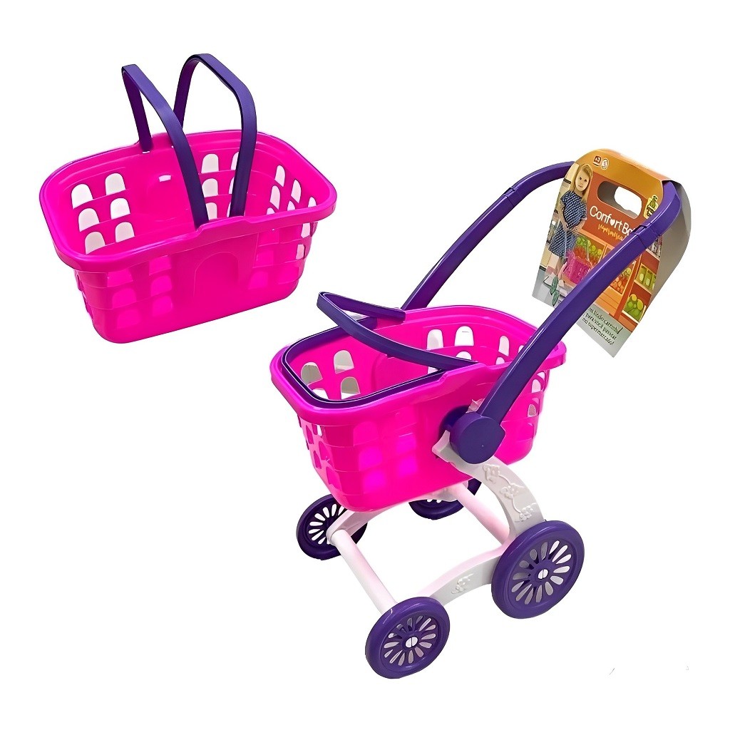 Carrinho De Supermercado 2 em 1 Confort baby 0248-Samba Toys